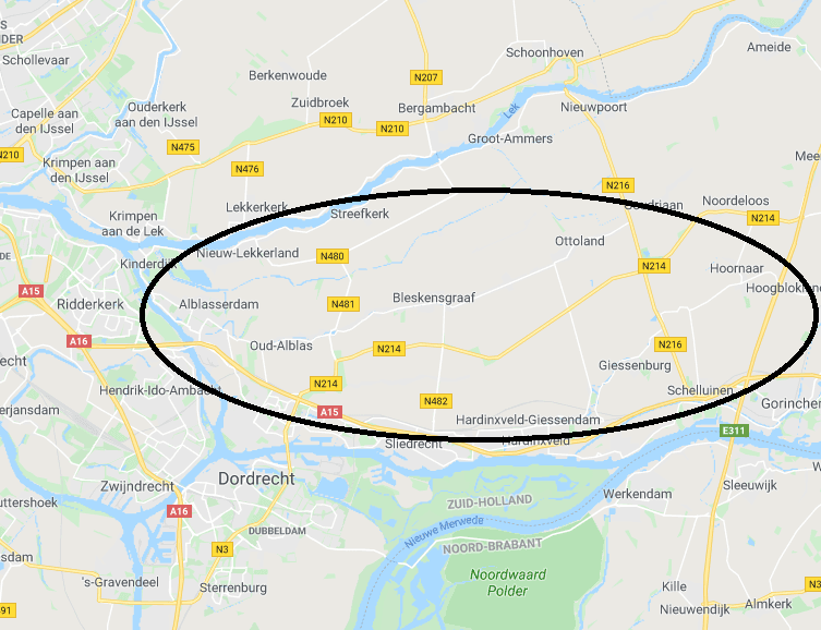 Werkgebied Alblasserwaard